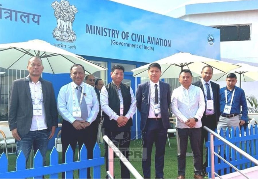 Delegations from Nagaland during the Global Aviation Summit held at Hyderabad from January 18 to 21. (DIPR Photo)